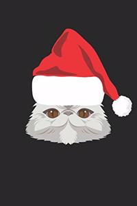 Christmas Notebook 'Cat with Santa Hat' - Christmas Gift - Santa Hat Cat Journal - Cat Diary