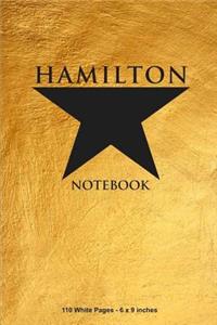 Hamilton Notebook 110 White Pages 6x9 inches