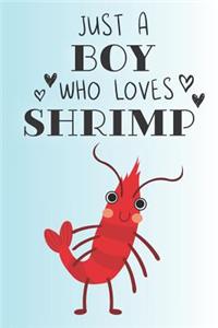 Just A Boy Who Loves Shrimp: Cute Shrimp Lovers Journal / Notebook / Diary / Birthday Gift (6x9 - 110 Blank Lined Pages)