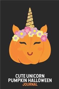 Cute Unicorn Pumpkin Halloween Journal