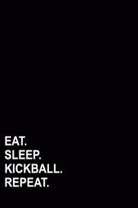 Eat Sleep Kickball Repeat: Graph Paper Notebook: 1/4 Inch Squares, Blank Graphing Paper with Borders