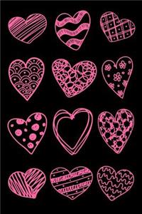 Doodle Hearts Notebook