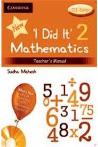 I Did It Mathematics Teachers Manual 2, CCE Edition