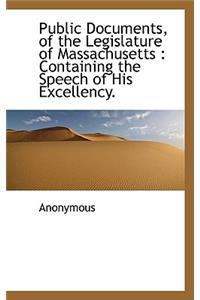 Public Documents, of the Legislature of Massachusetts