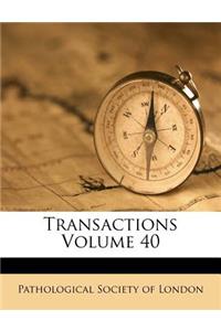 Transactions Volume 40