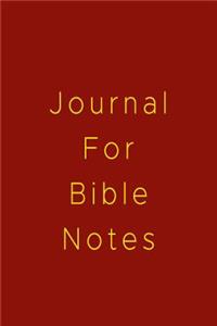 Journal For Bible Notes