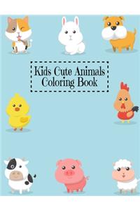 Kids Cute Animals Coloring Book