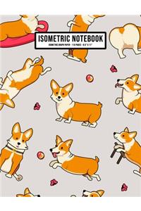 Corgi Isometric Graph Paper Notebook