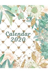 Calendar 2020: Monthly and Weekly Planner 2020. With 12 Month and 52 Week Planner and Notebook / Diary / Log / Journal for 2020. Organize and Plan Your Activities