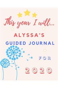This Year I Will Alyssa's 2020 Guided Journal