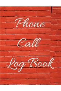 Phone Call Log Book
