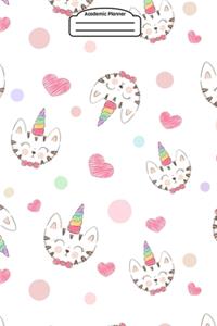 Academic Planner 2019-2020 - Cute Kawaii Unicorn Cat