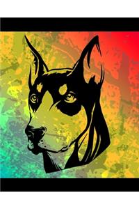 Doberman Color Burst Notebook