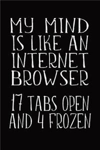 My Mind Is Like An Internet Browser 17 Tabs Open And 4 Frozen