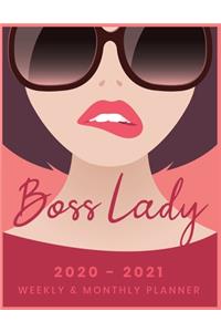 Boss Lady 2020 - 2021 Weekly & Monthly Planner: Hot Boss Lady Planner For 2020 - 2021; Big Custom Planners Gift For Your Boss Lady; Two Year Organizer Book; Agenda & Appointment Calendar Weekly Pl