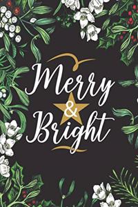 Christmas & Holiday Notebook - Blank Lined Journal Notebook for Writing Notes
