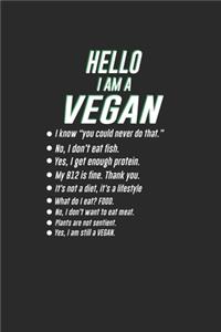Hello I Am A Vegan