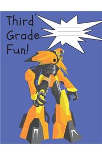 Third Grade Fun Robot Composition Notebook