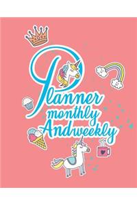 Planner monthly and weekly