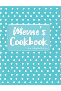 Meme's Cookbook Blue Polka Dot Edition