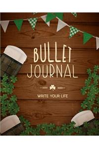 90 Days Blank Bullet Journal, Dated Notebook 8x10 150 P, Party in the Wood Cover