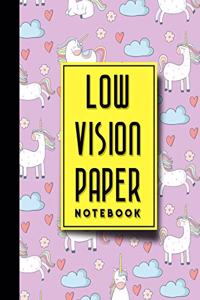 Low Vision Paper Notebook