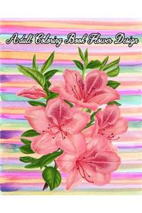 Adult Coloring Book Flower Design