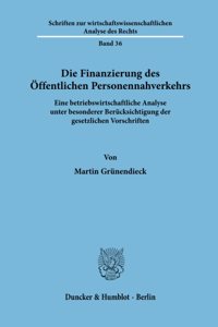 Die Finanzierung Des Offentlichen Personennahverkehrs