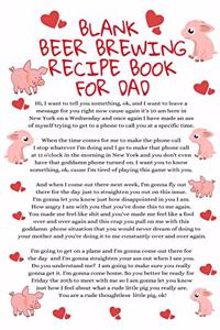 Blank Beer Brewing Recipe Book For Dad