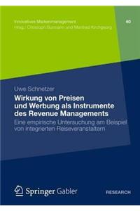 Wirkung von Preisen und Werbung als Instrumente des Revenue Managements