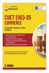 CUET (UG) Commerce Book 2025 | Accountancy | Business Studies | Economics | 1000+ Chapterwise Questions | CUET Exam 2024 Papers with Solutions | 10 Mock Tests | Digital Access on TestCoach | Hitbullseye | For CUET Entrance Exams | In English