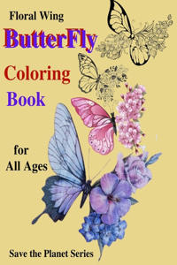 Floral Wing Butterfly Coloring Book