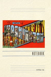 Vintage Lined Notebook Greetings from Washington