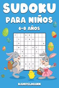 Sudoku Para Niños 6-8 Años: 200 Sudoku para Niños de 6-8 Años - Guía, Pro Tips y Soluciones Incluidas - Large Edición de Pascua