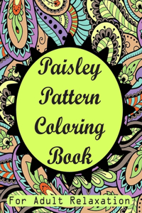 Paisley Pattern Coloring Book For Adult Relaxation