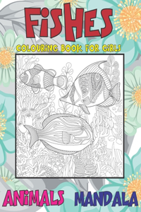 Mandala Colouring Book for Girls - Animals - Fishes