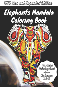 Elephants Mandala Coloring Book