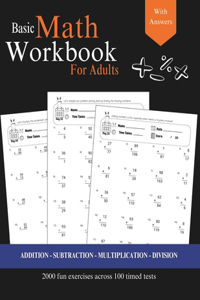 Basic Math for Adults - Addition, Subtraction, Multiplication, Division Exercises with Answers