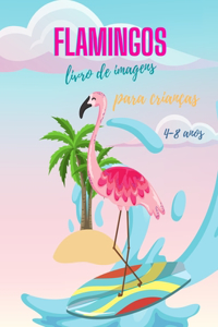 Livro para colorir Flamingo para crianças dos 4 aos 8 anos