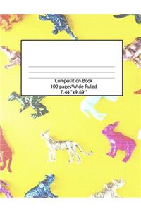 Composition Book Wide Ruled 100 Pages (7.44 x 9.69)