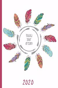 Follow Your Dream - Colorful Boho Feathers