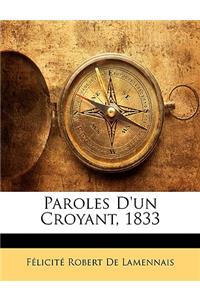 Paroles D'un Croyant, 1833