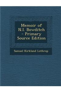 Memoir of N.I. Bowditch