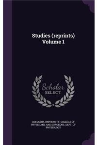 Studies (Reprints) Volume 1