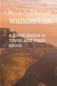 Wanderlust-a great desire to travel and roam about