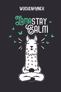 Wochenplaner mit Lama für Yoga Schüler