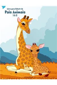 Livro para Colorir de Pais Animais 1 & 2
