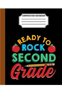 Composition Notebook Ready To Rock Second Grade