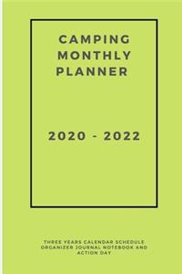 Camping Monthly Planner 2020-2022