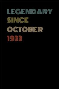 Legendary Since October 1933 - Birthday Gift For 86 Year Old Men and Women Born in 1933